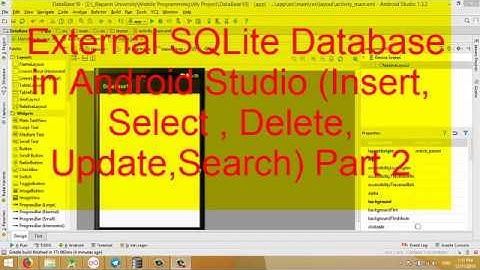 External SQLite Database Android Studio( database, table, insert, delete, update) (part 2)