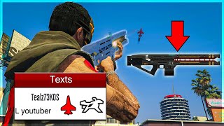 How To Troll Jet Griefers With a RAILGUN on GTA Online!