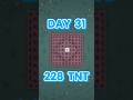 Placing 1 TNT for every Subscriber (Day 31) 🧨 #minecraft