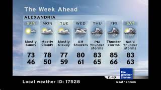 Intellistar for Alexandria, LA on 4/18/26 with rain
