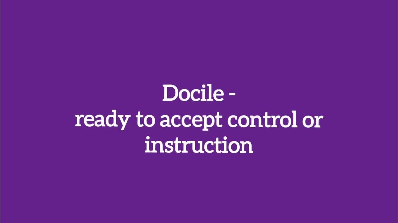 Docile Meaning YouTube docile-meaning-youtube