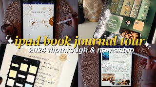 digital book journal tour in my ipad | 2024 flip through & new bullet journal setup in goodnotes!