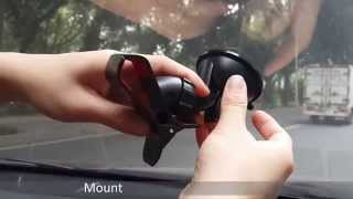 Review Car Windshield Holder Mount Stand for Galaxy S5 SM-G900 G905 HTC One M8