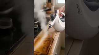 Stop Scrubbing! 🛑 This Steam Cleaner Melts Grease in Seconds | Kitchen Magic ✨