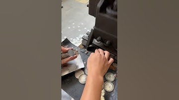 Coin minting machine in action! 🪙 #CoinFactory #MintingMachine #MetalProcessing