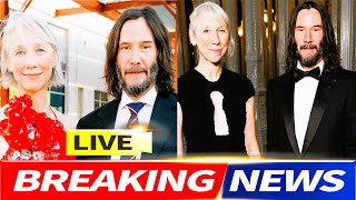 Keanu Reeves and his girlfriend Alexandra Grant rare appearance in public, matching gray hair.