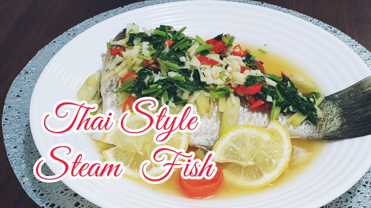 Thai Style Steam Fish Recipe Ikan Kukus Tim Ikan Ala Thailand Youtube