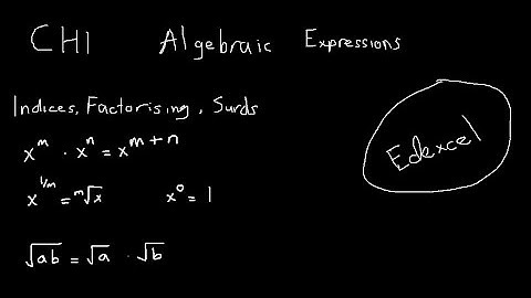 Algebraic Expressions (CH1:Pure Mathematics 1)