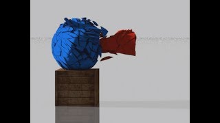 Physical simulation, bullet hits in extreme speed! | Animation C4D realistic