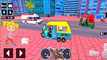 Tuk Tuk auto rickshaw driver 3D game - #42 auto rickshaw driving game - Android iOS Gameplay