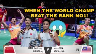 WOW! AMAZING MATCH | ARON Chia/Woo Yik(MAS) vs (CHN) Liang wei keng/Wang Chang Rank no 1