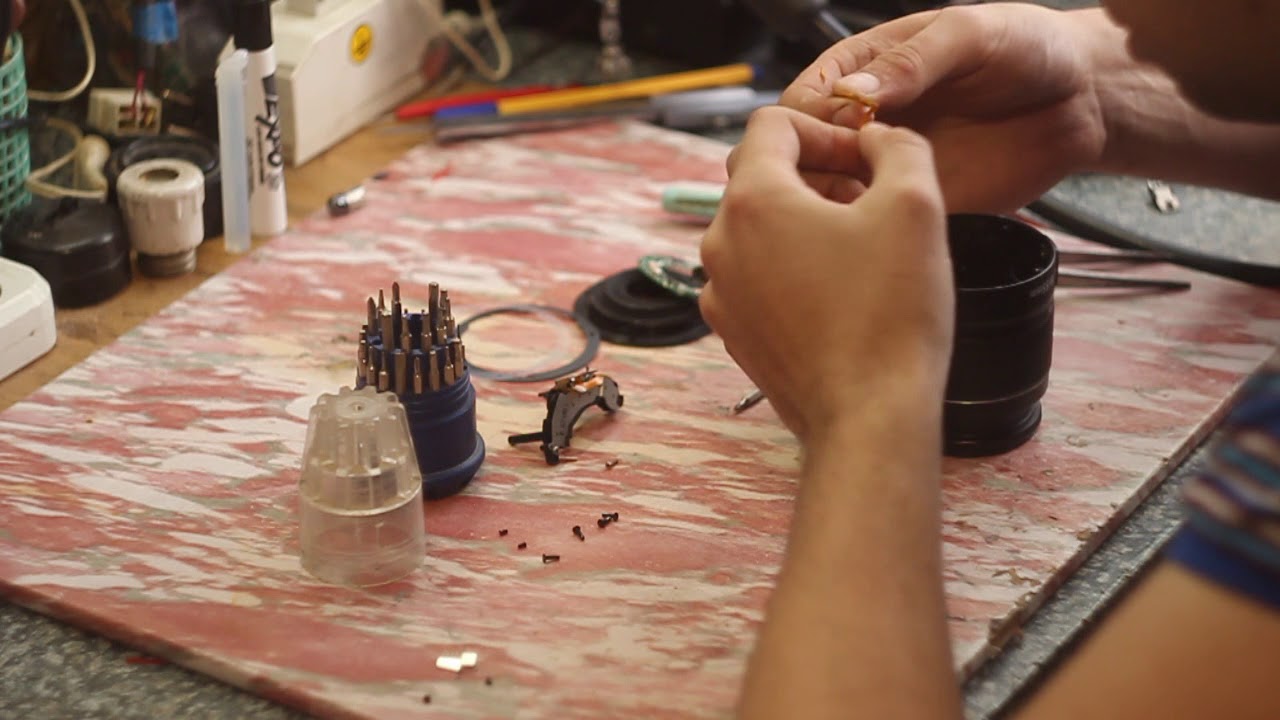 Ремонт объектива Canon EF-S 18-55 мм замена шлейфа фокусировки - YouTube