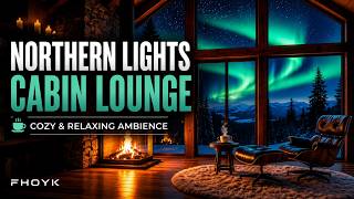 Northern Lights Luxury Cabin Fireplace Ambience for Deep Sleep, Study & Relaxation