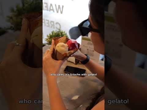 Italian Sicilian Brioche With Artisanal Gelato
