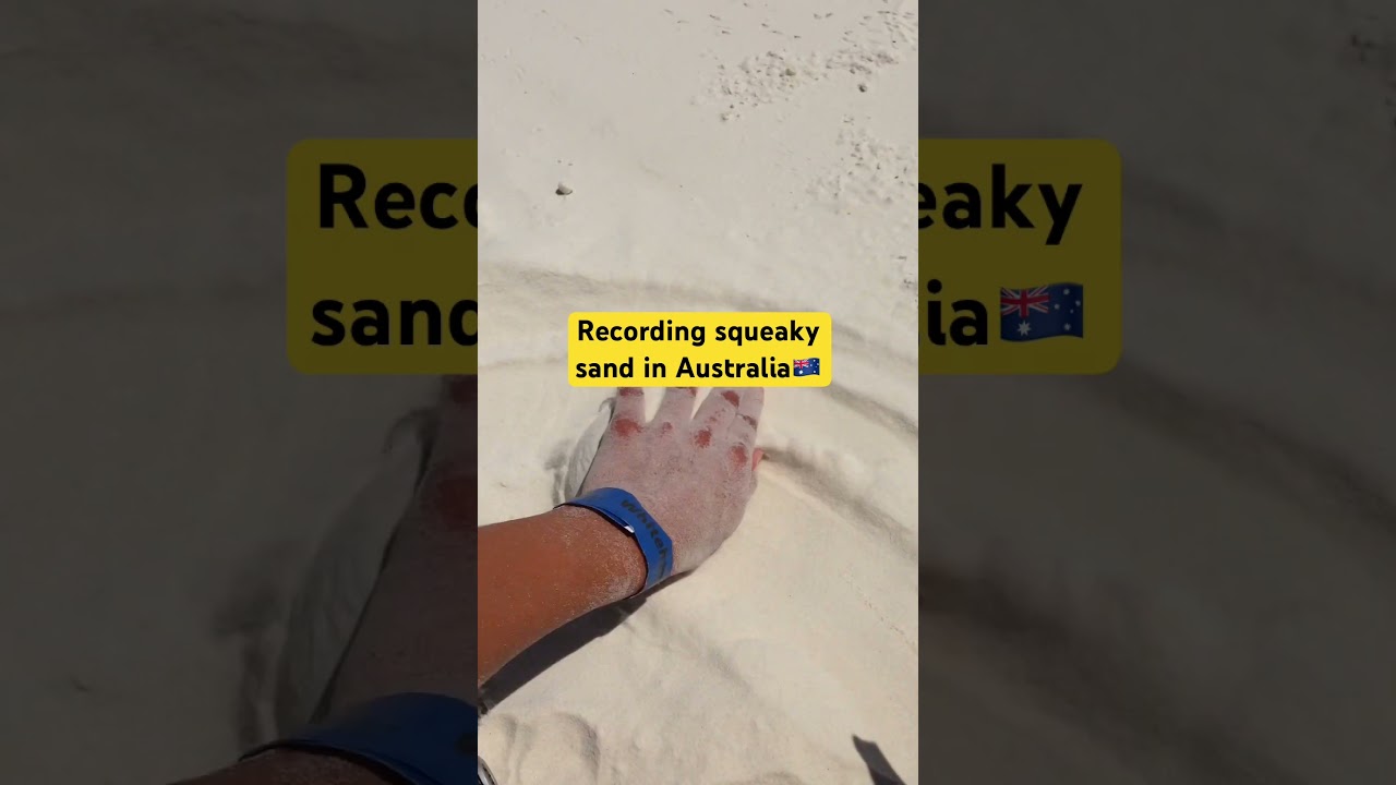 Watch Recording squeaky sand in Australia🇦🇺 on YouTube Watch Recording squeaky sand in Australia🇦🇺 on YouTube