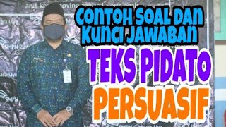 Contoh Soal Teks Pidato Persuasif Dan Kunci Jawabannya Youtube