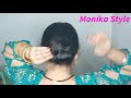 Simple & Easy Under 20 Second Airhostess Low Bun hairstyles on wet hair for girls/ladies 🔥🌺