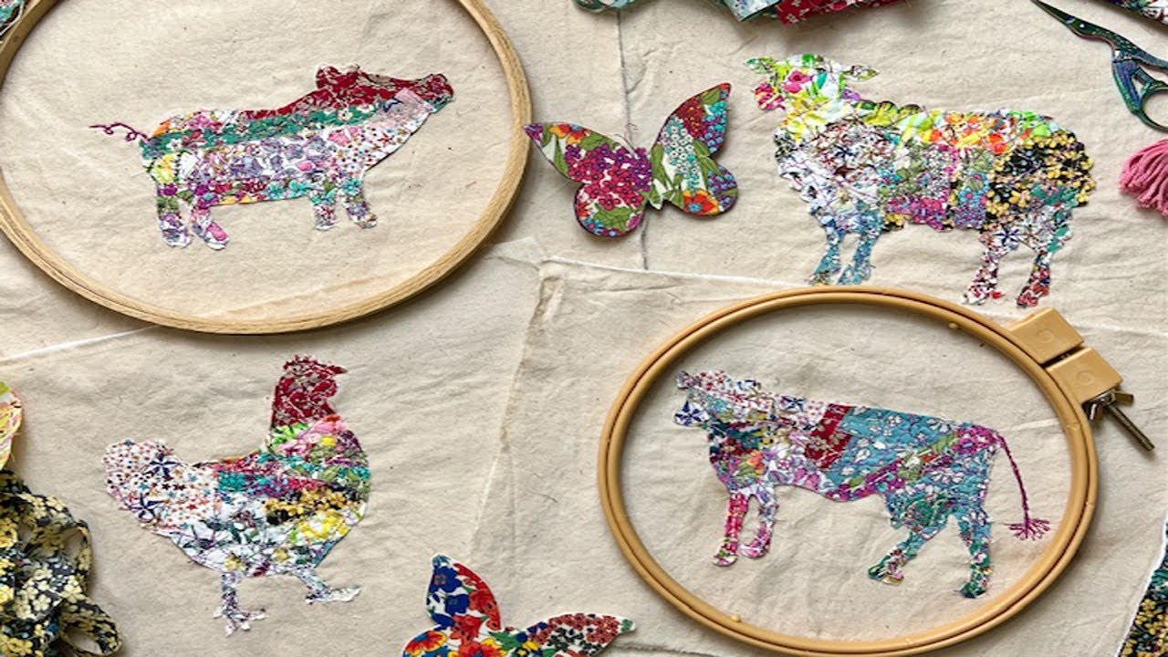 Liberty Textile Scraps Made into Beautiful Artsy Fabric, Upcycled Liberty of London 