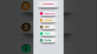 Synonym and Antonym words of Addicted.  #youtubeshorts #youtubeshortvidoes #english #vocabulary