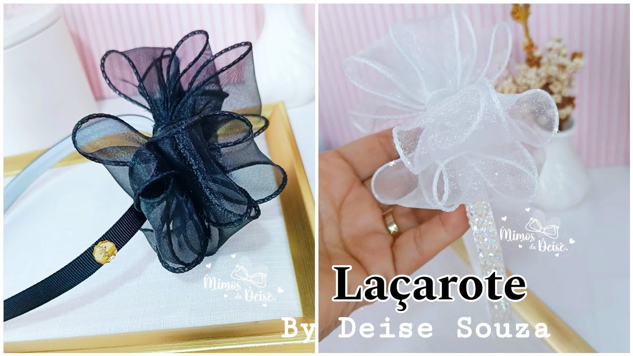 LAÇAROTE LUXO By Deise Souza - Diy ribbon bow hair