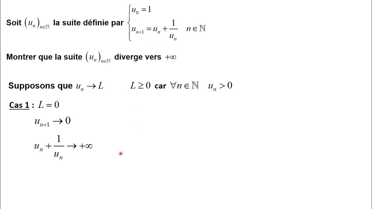 Montrer qu'une suite croissante diverge vers +oo en utilisant le fait