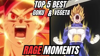 Top 5 BEST Goku & Vegeta Rage Moments | DBZ DBS