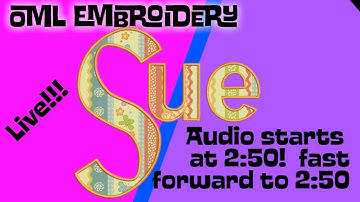 OML Embroidery LIVE!! Wilcom Hatch embroidery 2 Large Applique letters