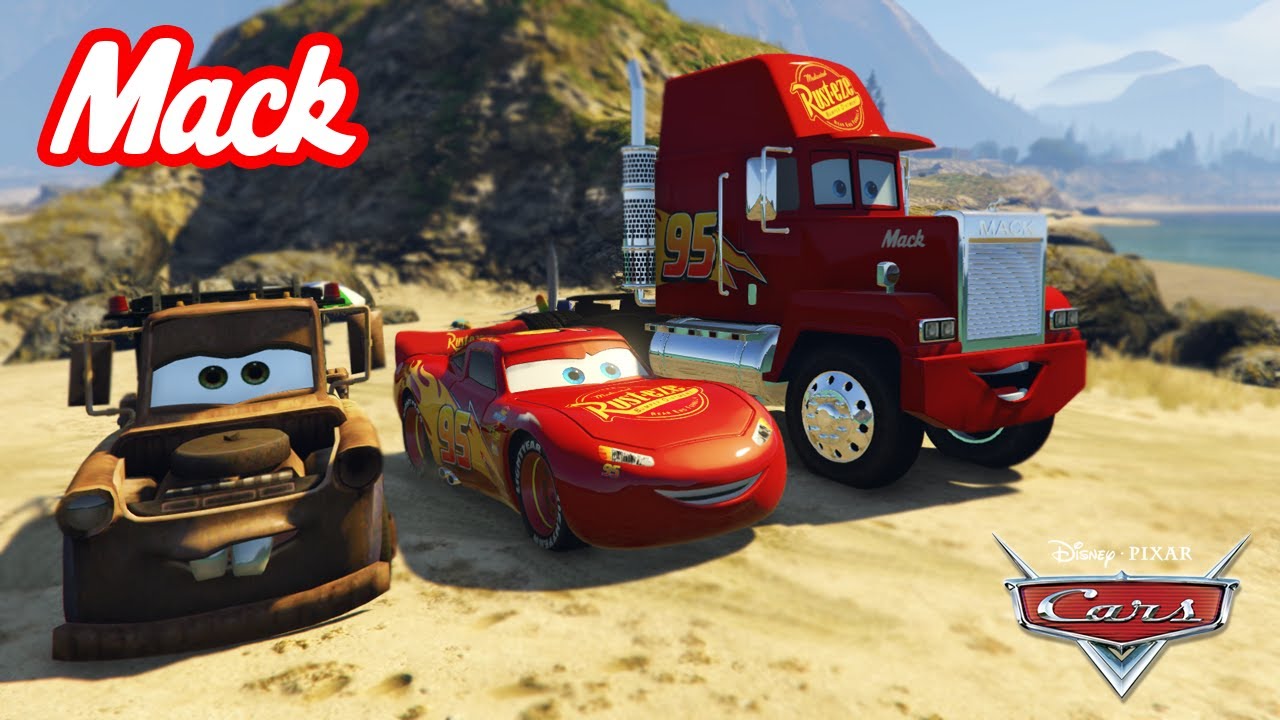 Rayo McQueen Disney Tow Mater Rusteze McQueen Truck Mack Lightning ...