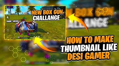 How to make thumbnail like desi gamer / free fire thumbnail tutorial / free fire