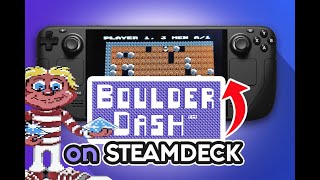 Boulder Dash  | Steam Deck Gameplay, Cave A | C64 Emulator, Emudeck with RetroArch | Retro Gaming