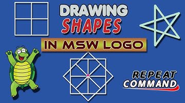 How to create and draw cool shapes in msw logo| Pensize| pencolor| repeat command |nested command 🌞