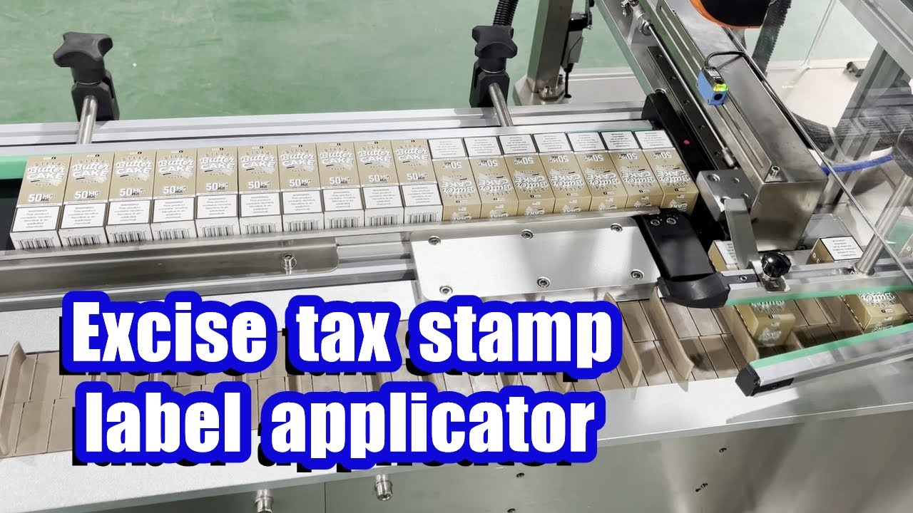 Excise tax stamp label applicator丨Automatic hot melt glue adhesive
