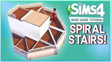Sims 4 SPIRAL STAIRS: BASE GAME Tutorial w/ platforms! [No CC] - Sims 4 Tutorial | Kate Emerald