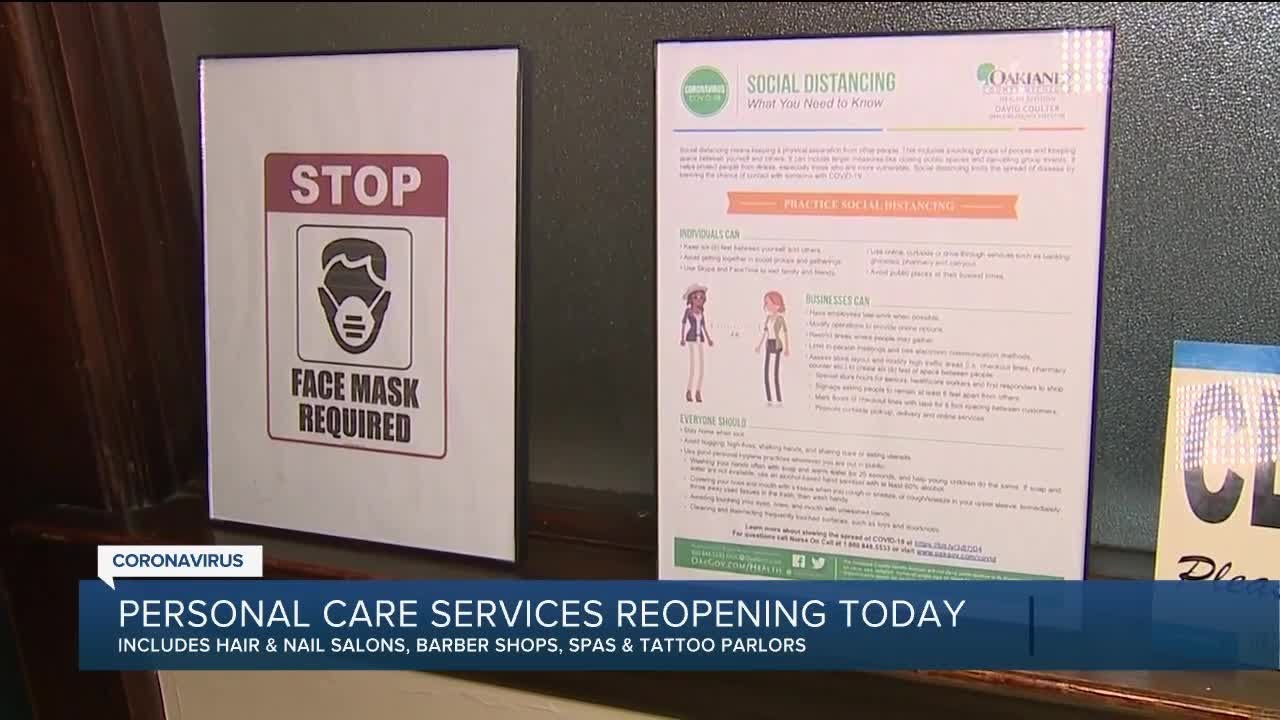 Personal care services reopening today YouTube