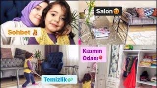 Çocuk Oda Turu✅Kızımın odasını düzenliyoruz💞Kızımla Bir Günümüz🧿Temizlik,düzen,ders💯#vlog