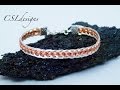 Two colour flat wire kumihimo bracelet