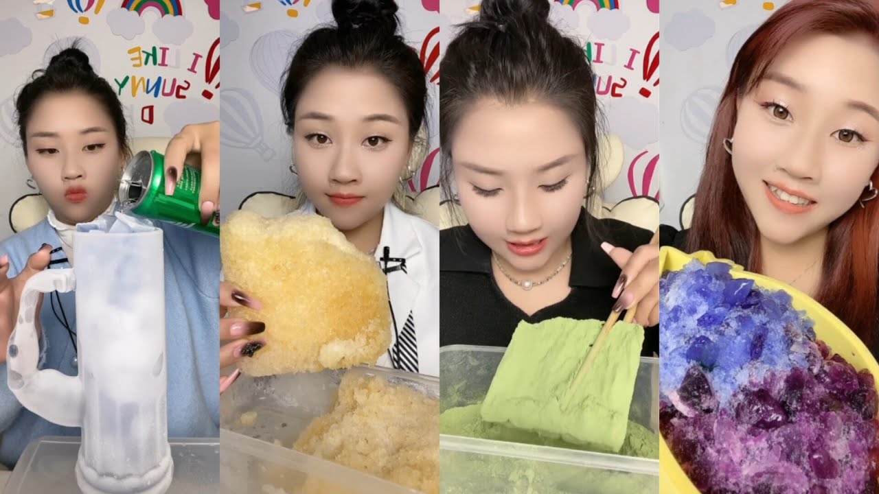 SOLO LZM | FRESH CLEAR ICE CUBES 🧊CRUSHED ICE #iceeating #asmr #asmrice #crushedice