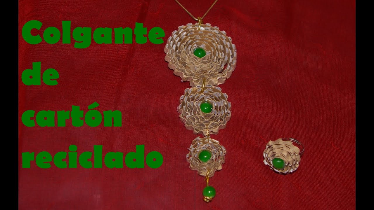 JOYAS DE CARTÓN RECICLADO. MUY FACIL. Jewels of recycled cardboard. Very easy.