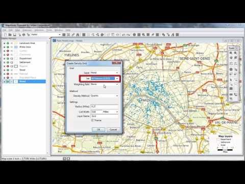 Maptitude 2016 density maps, hot spot maps, heat maps, cluster mapping