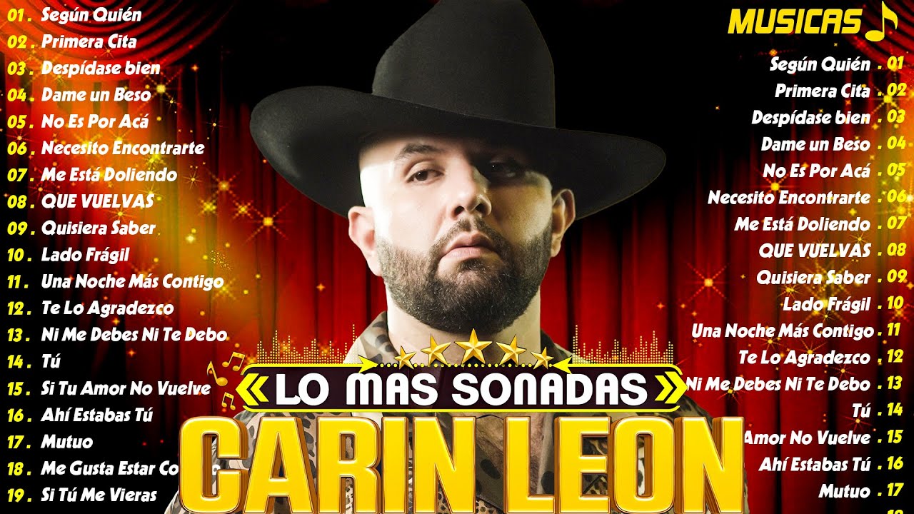 Carin Leon Mix Exitos 2026 🎶 Mejor Canción de Carin Leon 2026 🎶 Exitos Banda - Álbum Completo
