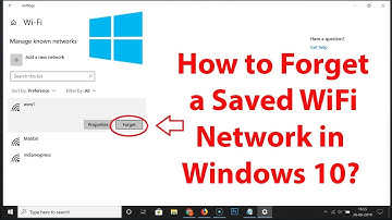 How to Forget a Saved WiFi Network in Windows 10?