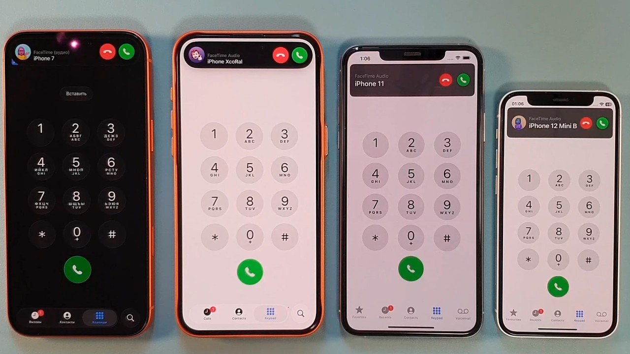 facetime incoming call & outgoing call two iphone 17 pro max iphone 11 pro max iphone 12 mini