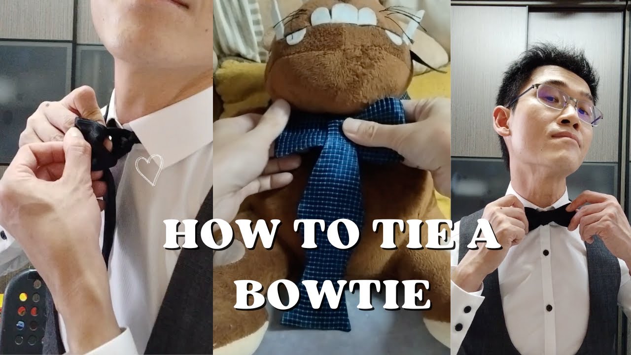 How to tie a bowtie, by butler - YouTube