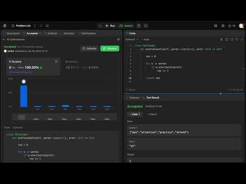 Leetcode 2185 - Counting Words With a Given Prefix - Python