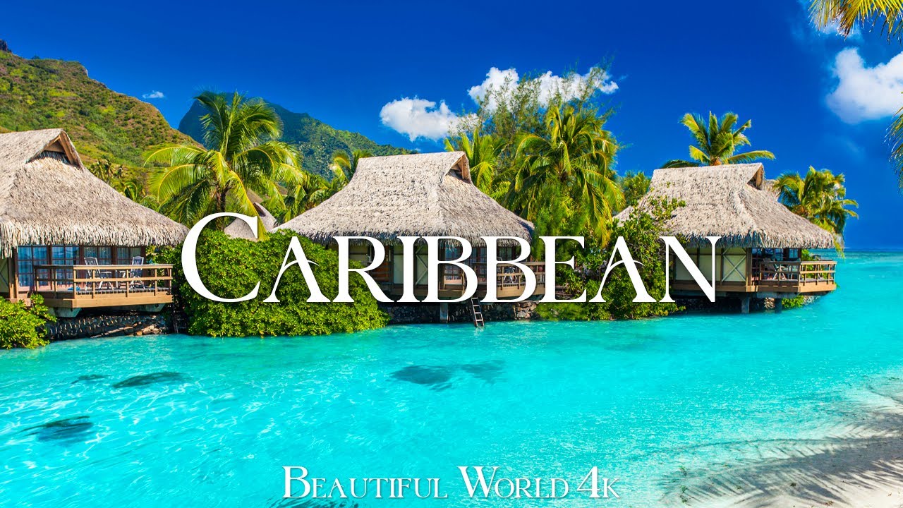 ⁣Caribbean 4K Drone Nature Film - Calming Piano Music - Beautiful Beach