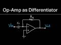 Operational Amplifiers: Op-Amp as Differentiator Analysis (with Example)