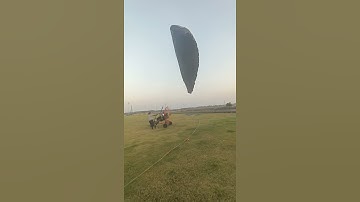 Paramotor Trike Flying From Cricket Ground