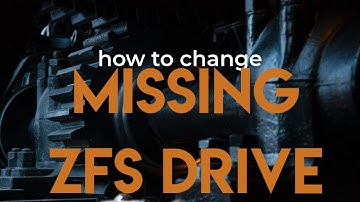 How to replace missing driver from ZFS pool