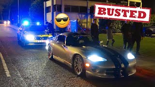 Dodge Viper SENDS IT In Front Of POLICE! *Pulled Over* - Reading Japanese Meet March 2023!
