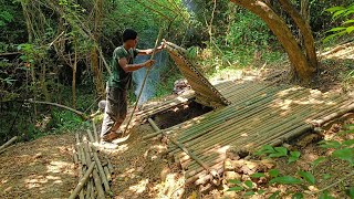 CAMPING BUSHCRAFT ,MEMBUAT CABIN BAWAH TANAH UNTUK BERLINDUNG DI HUTAN,MASAK KEPOMPONG JATI